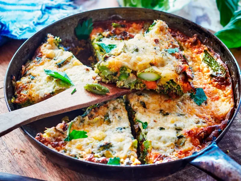 Leftover Roast Veg Frittata