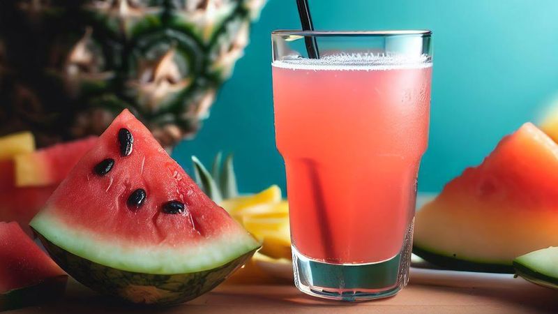 Watermelon And Pineapple Juice