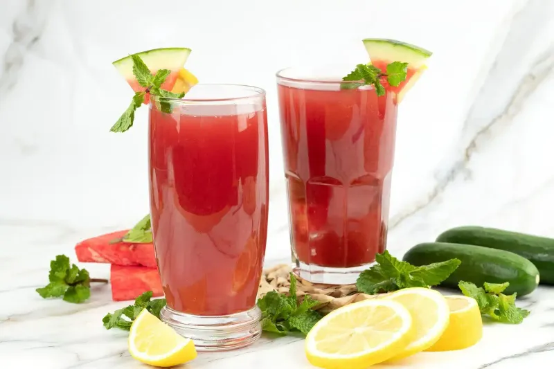 Watermelon And Cucumber Juice