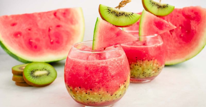 Watermelon, Kiwi, And Apple Juice