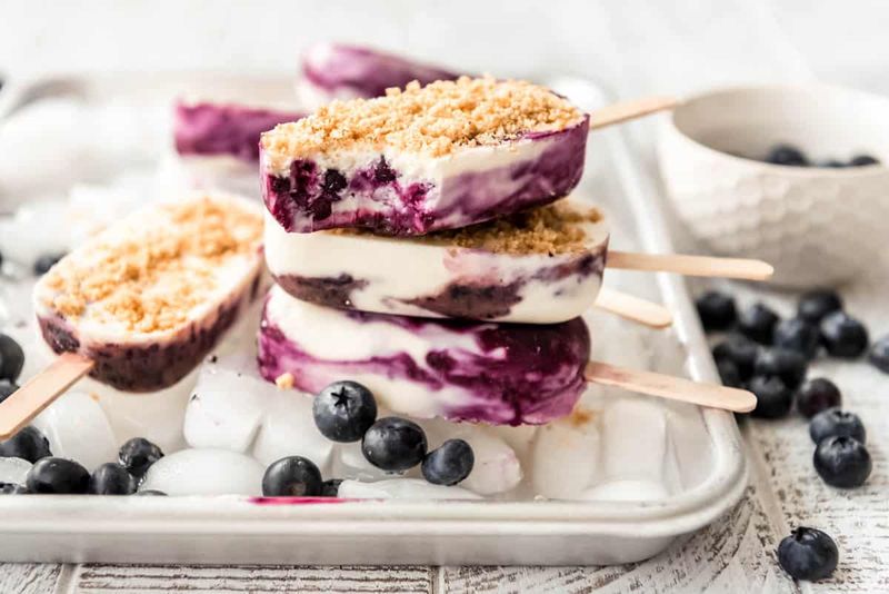 Blueberry Yogurt Popsicles
