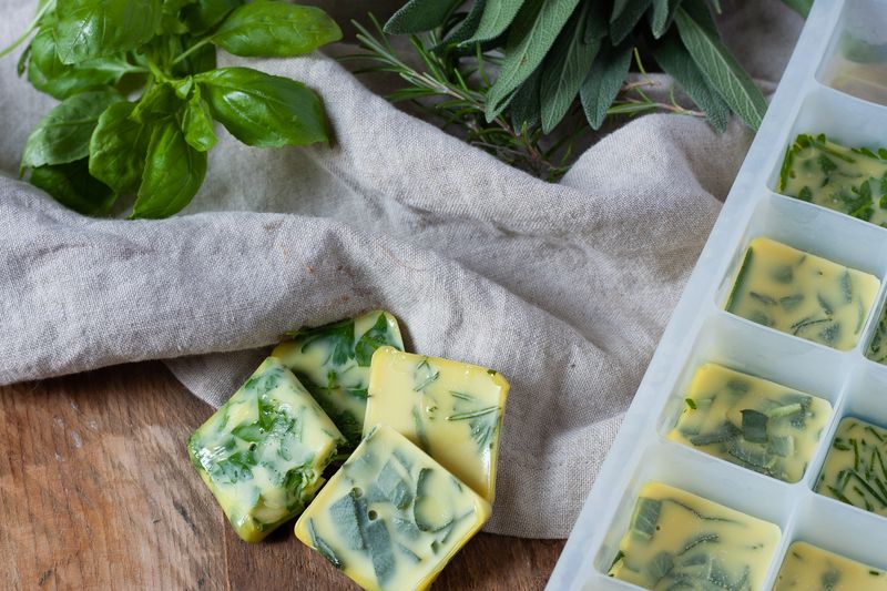 Freeze Herbs In Olive Oil