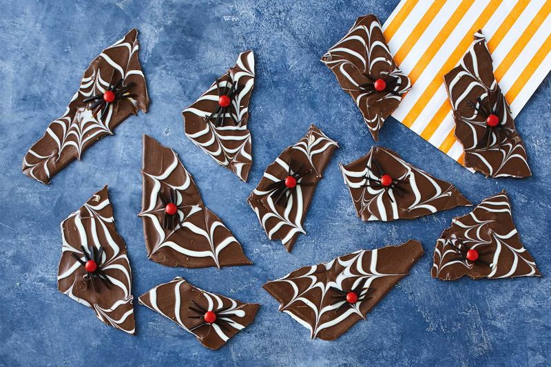 Spiderweb Chocolate Bark