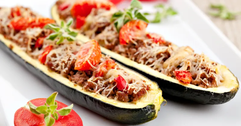 Beef Stuffed Marrow Boats