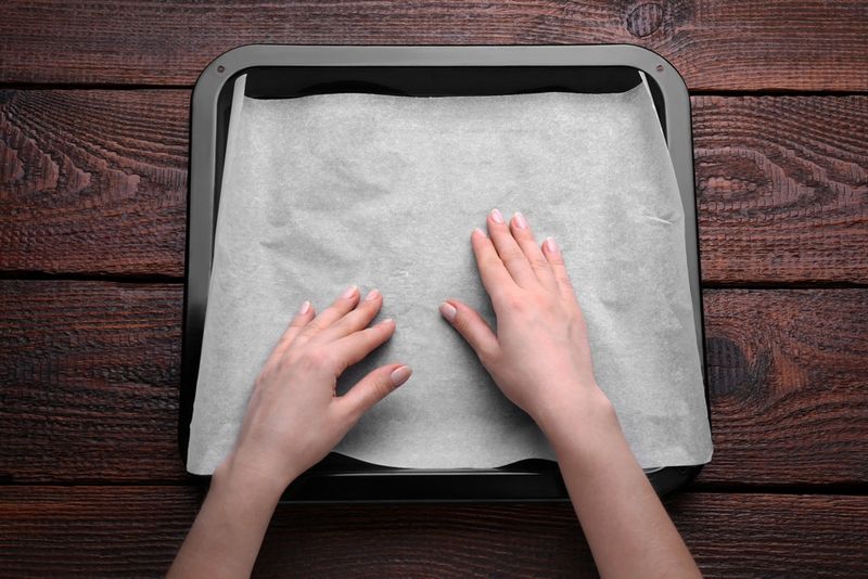 Line Trays With Parchment Or Silicone Mats