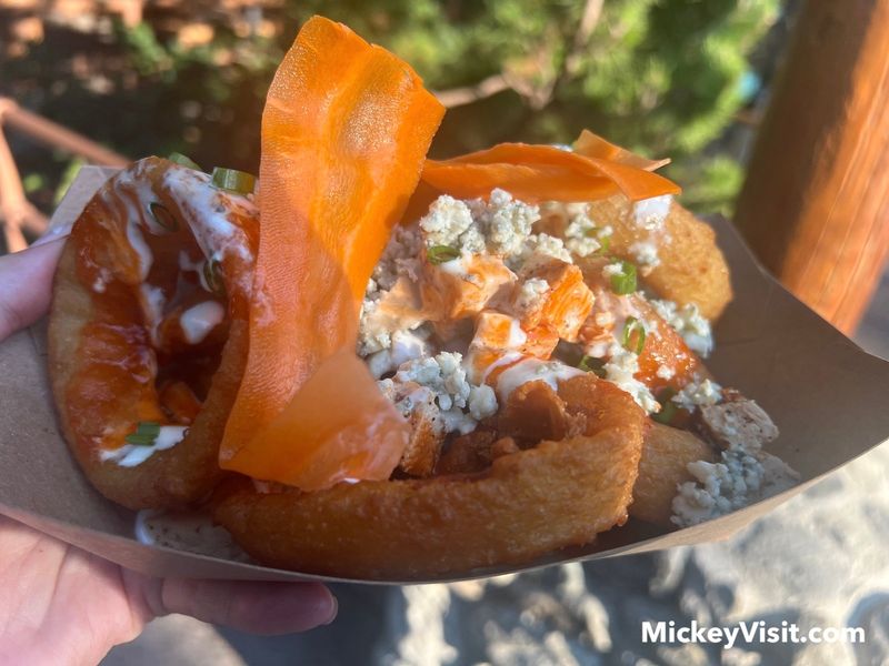 Buffalo Chicken Loaded Onion Rings