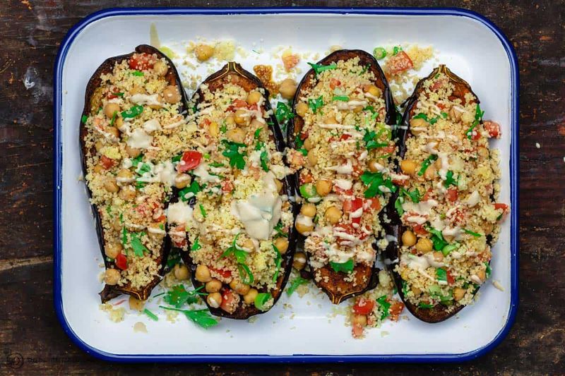 Mediterranean Stuffed Aubergines