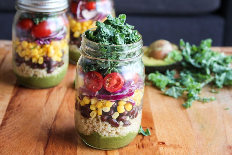 Quinoa Salads In Mason Jars