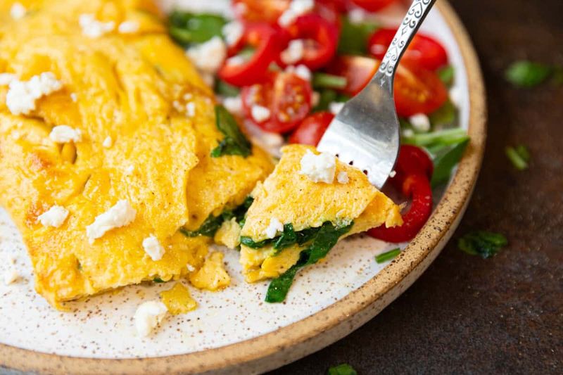 Spinach And Cheese Omelette