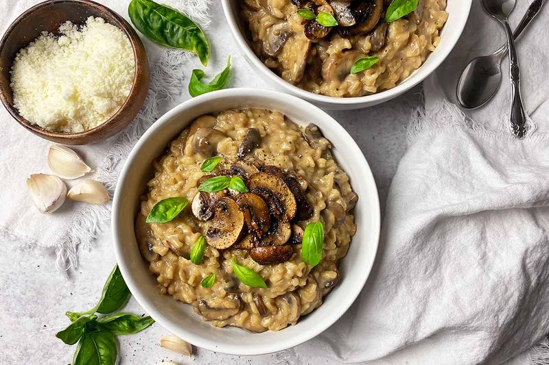 Creamy Mushroom Risotto Shortcut