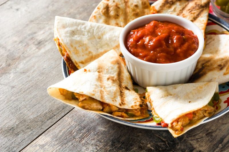Cheese Quesadilla Triangles