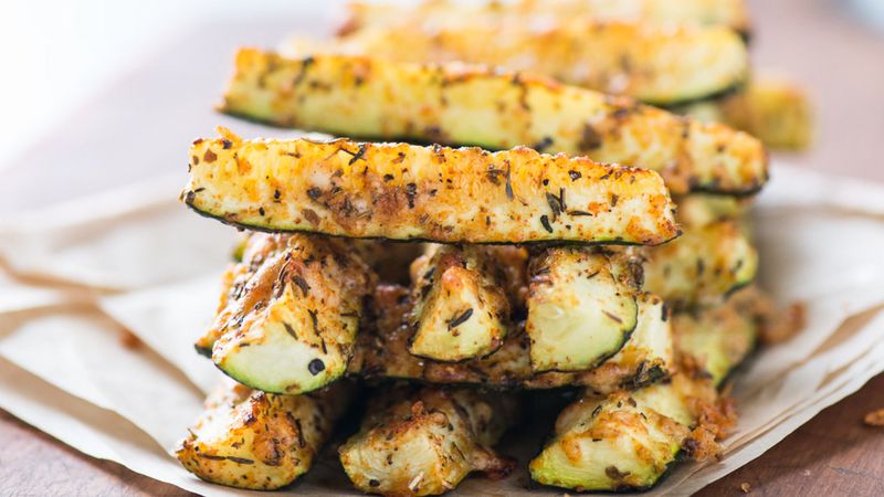 Baked Parmesan Courgette Fries