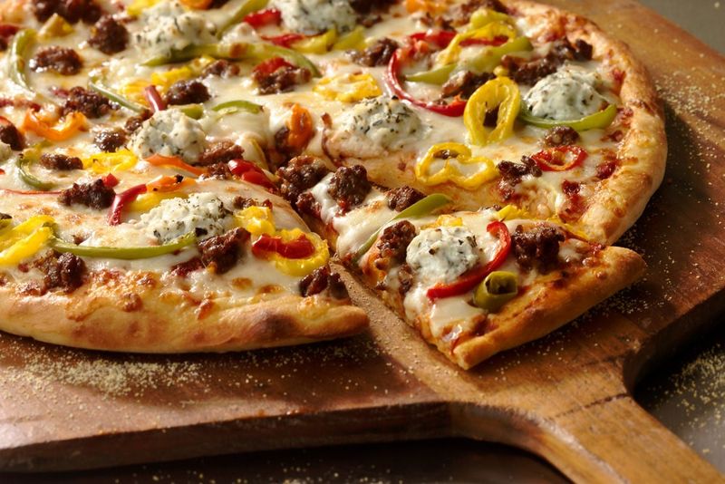 Spicy Sausage And Pepper Pizza