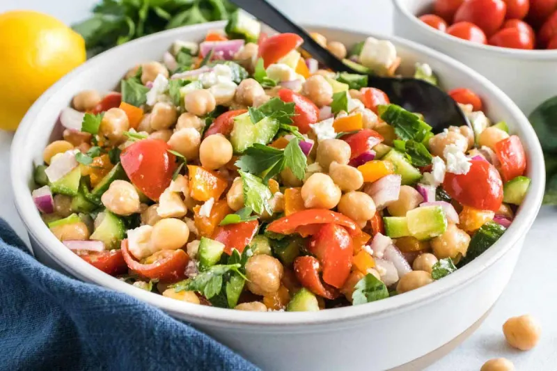 Cucumber Chickpea Salad