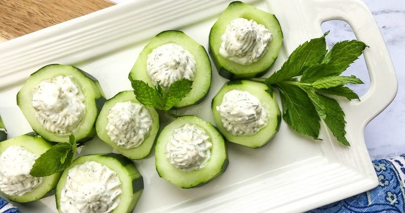 Cucumber Feta Bites