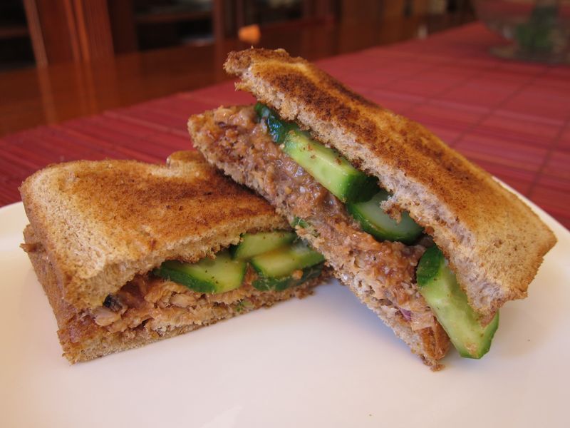 Sardine And Cucumber Sandwich