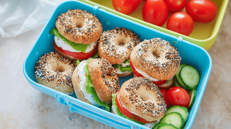 Mini Bagels With Cream Cheese
