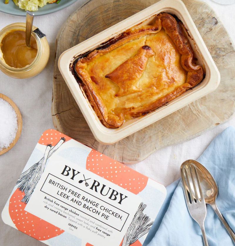 ByRuby Chicken, Leek & Bacon Pie