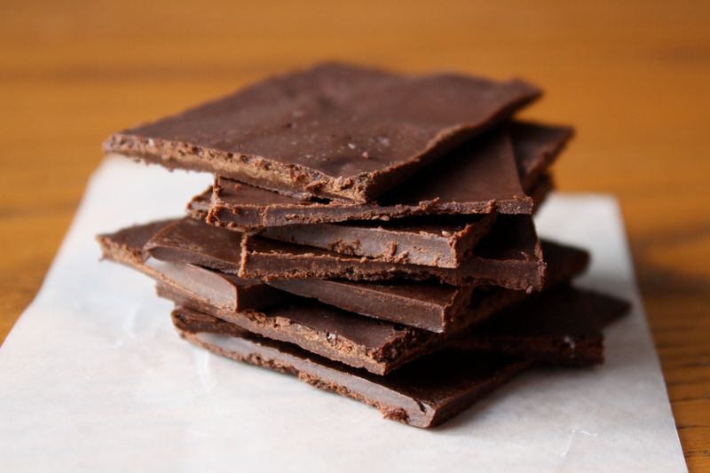 Dark Chocolate Squares With Sea Salt