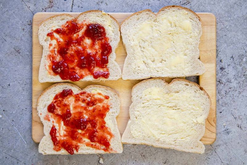 Jam And Margarine Sandwich