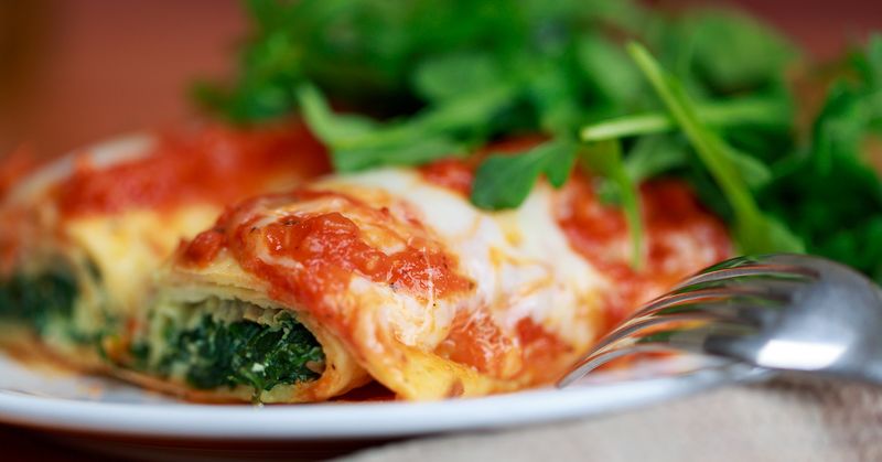 Classic Spinach And Ricotta Cannelloni
