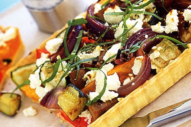 Ricotta And Roasted Vegetable Tart