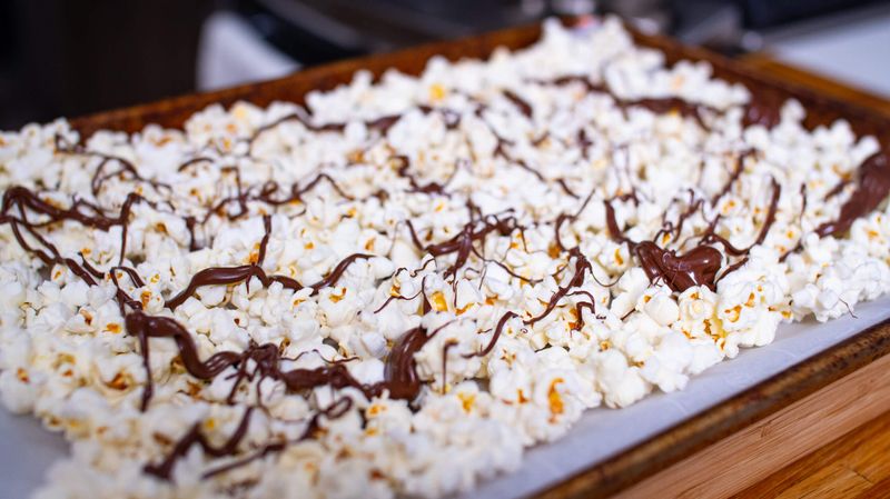 Chocolate Drizzled Popcorn