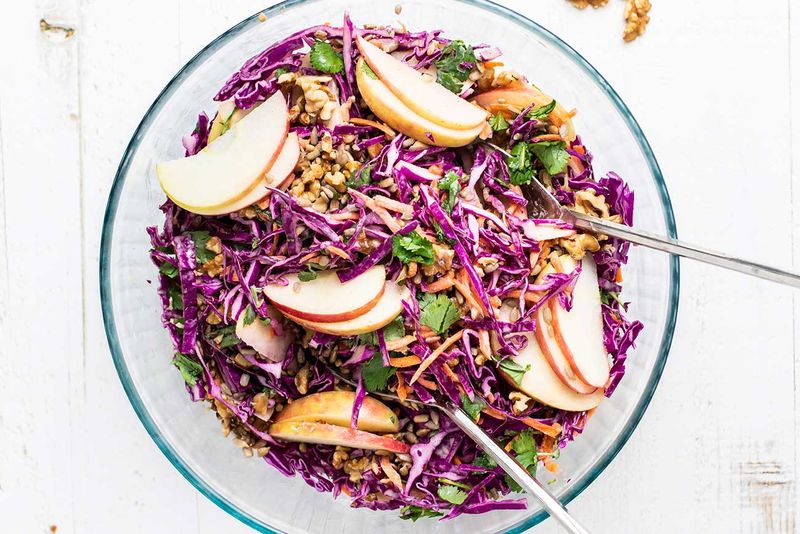Crunchy Apple And Walnut Slaw