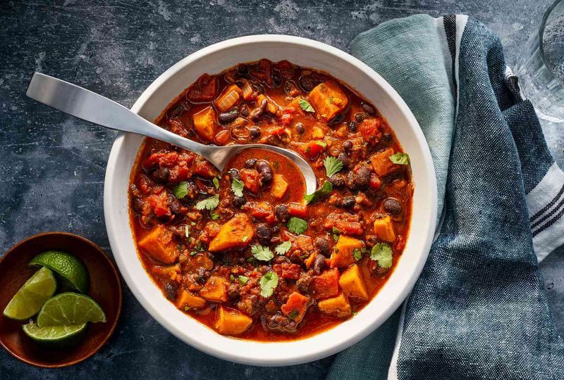 Sweet Potato And Black Bean Chilli