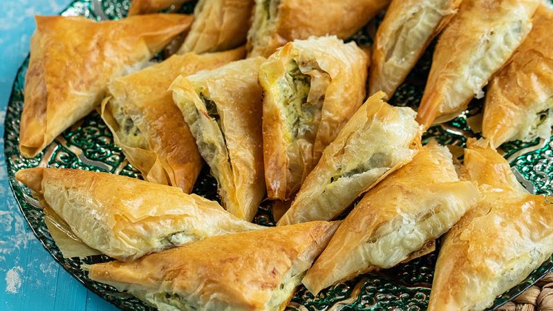 Spinach And Feta Triangles