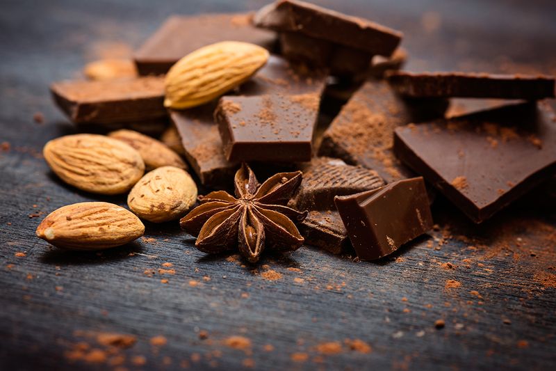 Dark Chocolate And Almonds