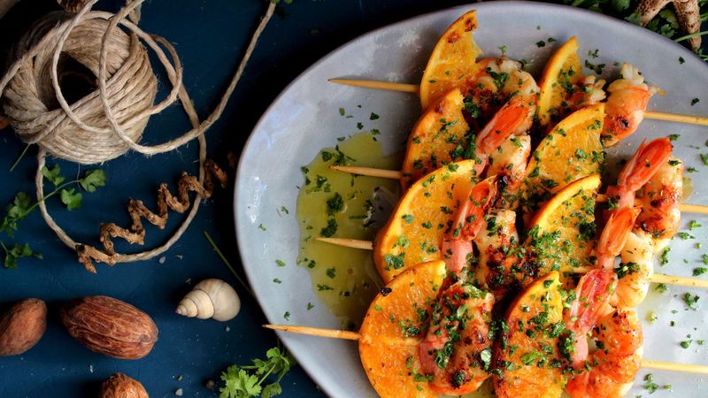 Grilled Shrimp With Orange Marinade