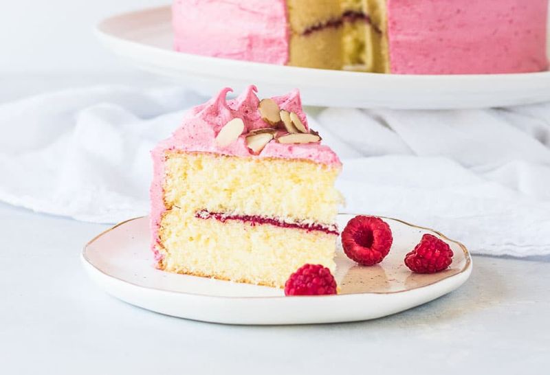 Raspberry And Almond Layer Cake