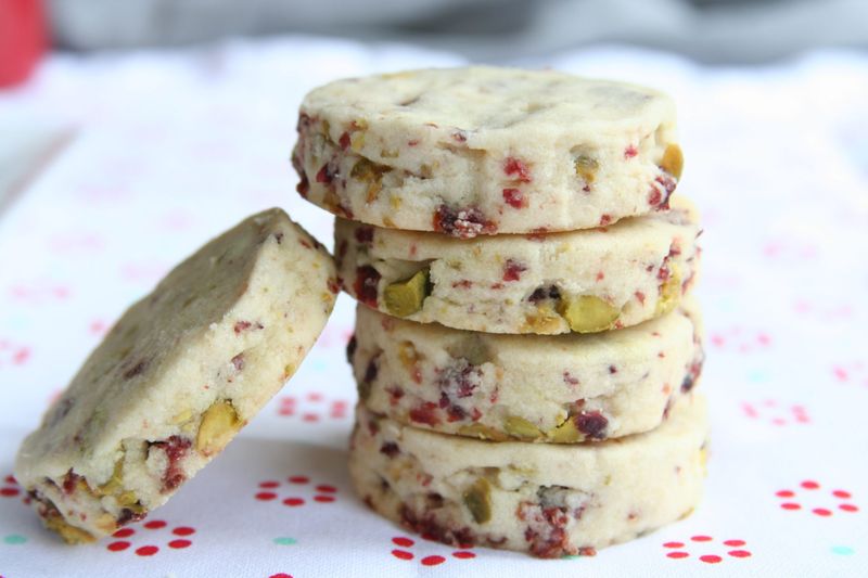 Pistachio Shortbread Biscuits