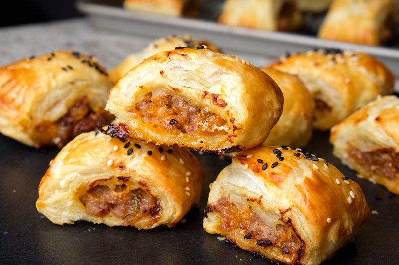 Sausage Roll Bites With Homemade Chutney
