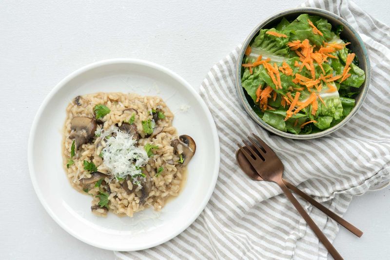 Amy Farrah Fowler - Mushroom Risotto With A Side Salad