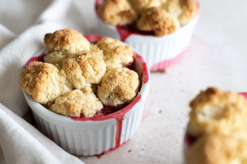 Individual Apple And Blackberry Cobblers