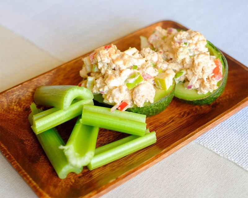 Salmon Stuffed Avocados