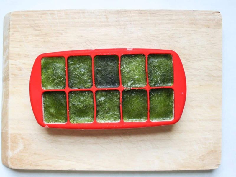 Spinach Ice Cubes For Cooking