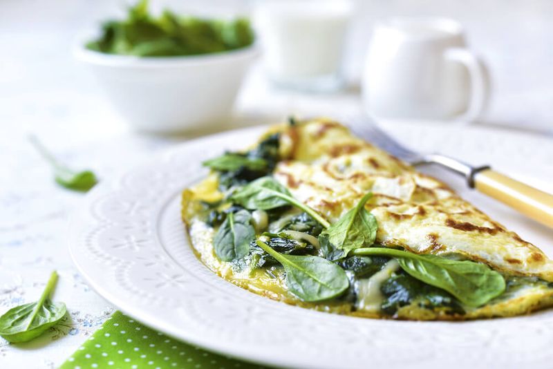 Cheesy Spinach Omelette