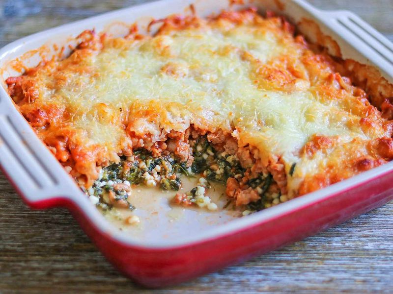 Spinach And Tomato Pasta Bake