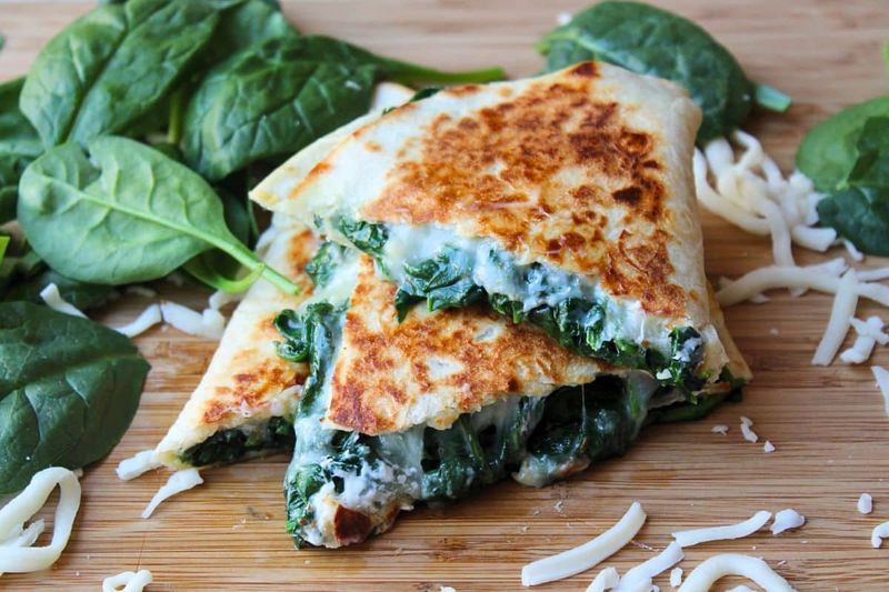 Spinach And Cheese Quesadillas