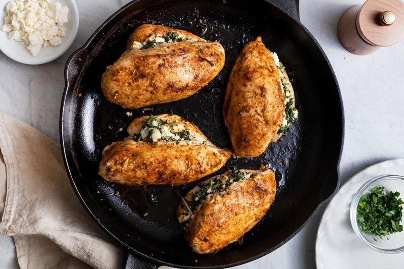 Spinach And Feta Stuffed Chicken Breast