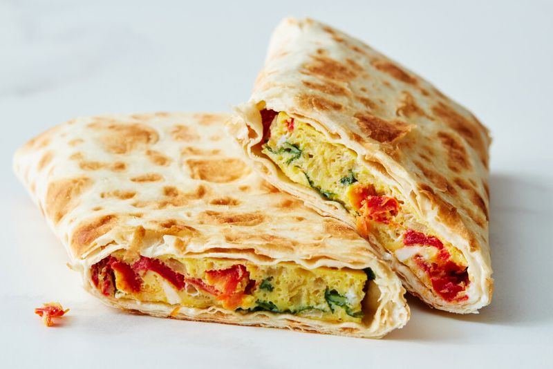 Spinach And Egg Breakfast Burrito