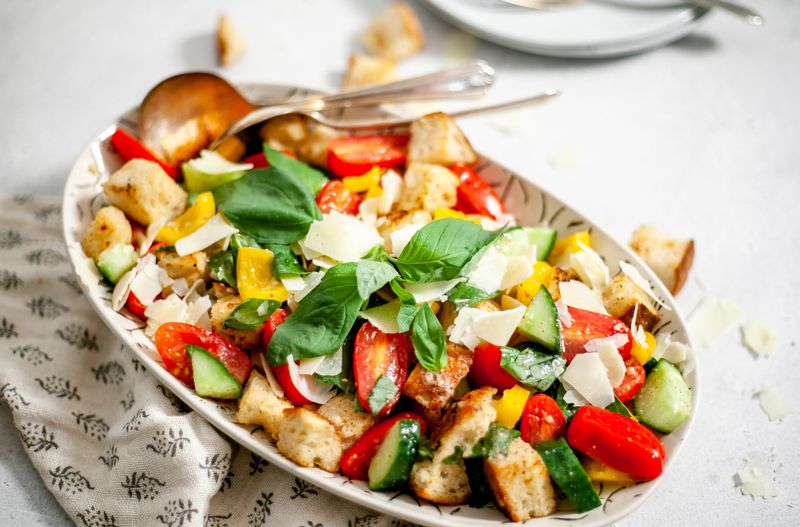 Rustic Baguette Panzanella Salad