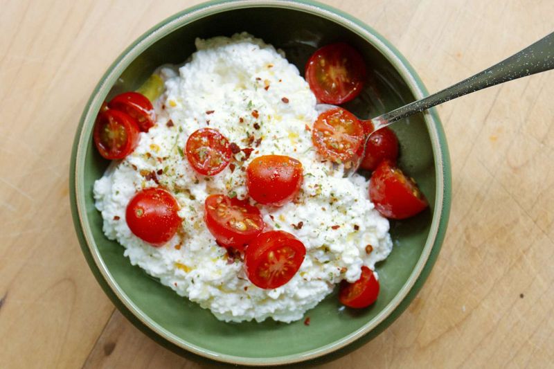 Cottage Cheese With Cherry Tomatoes