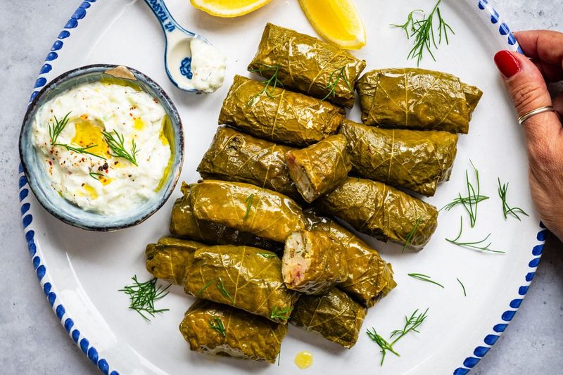 Dolmades (Stuffed Grape Leaves)