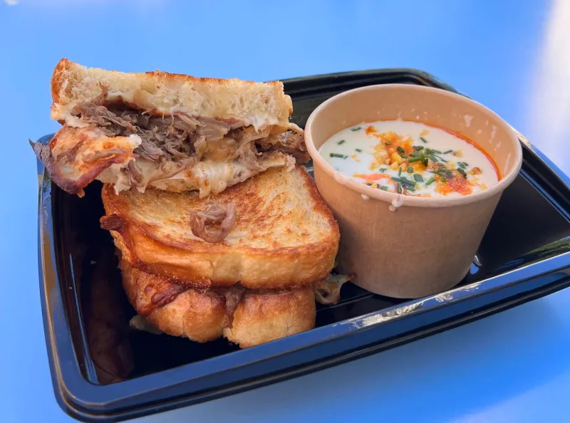 Boo-Gogi Toasted Sandwich With Corn Cheese Soup