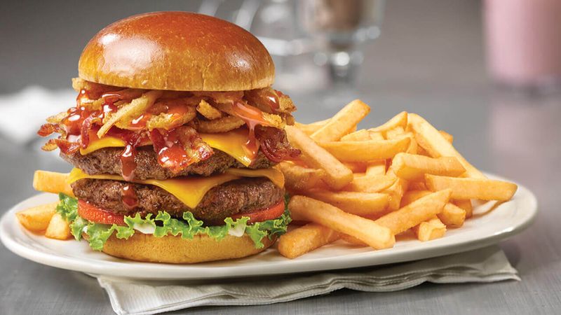 Sheldon Cooper - Barbecue Bacon Cheeseburger With Fries (No Pickles)