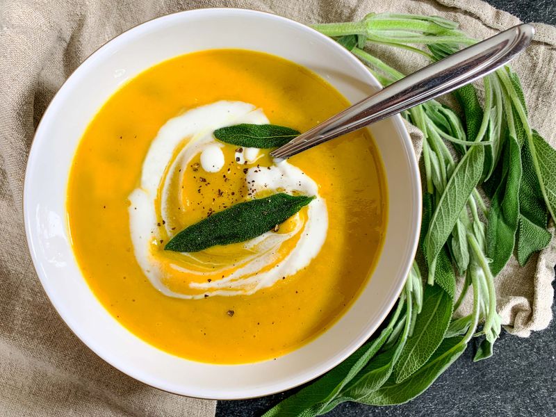 Butternut Squash Soup With Sage